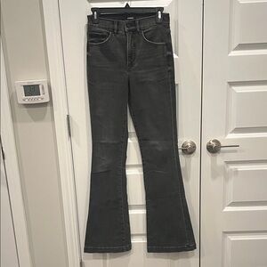 Express Charcoal Flare Jeans